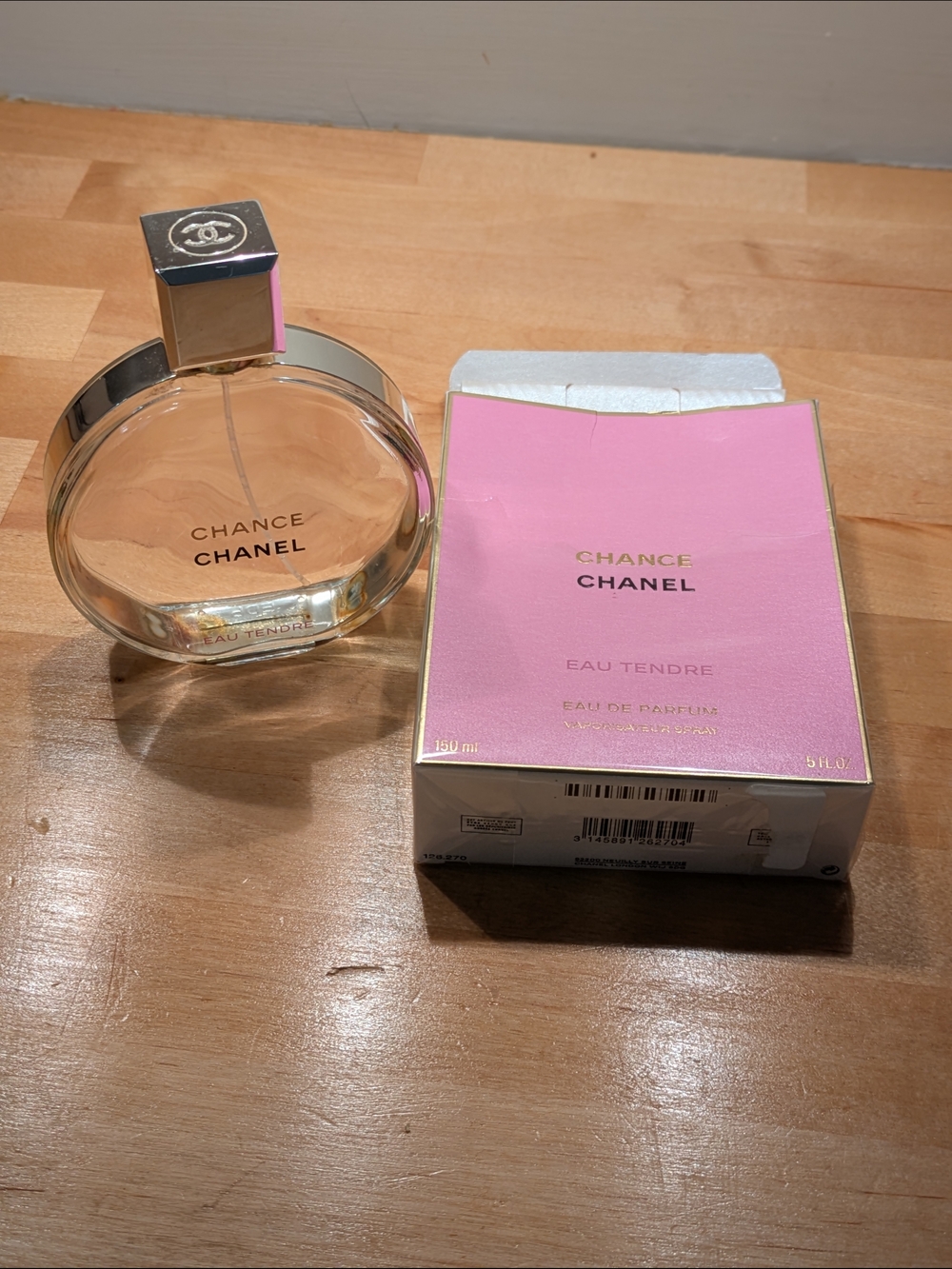 Chanel Chance Eau Tendre Pink Eau de Parfum Bottle And Box